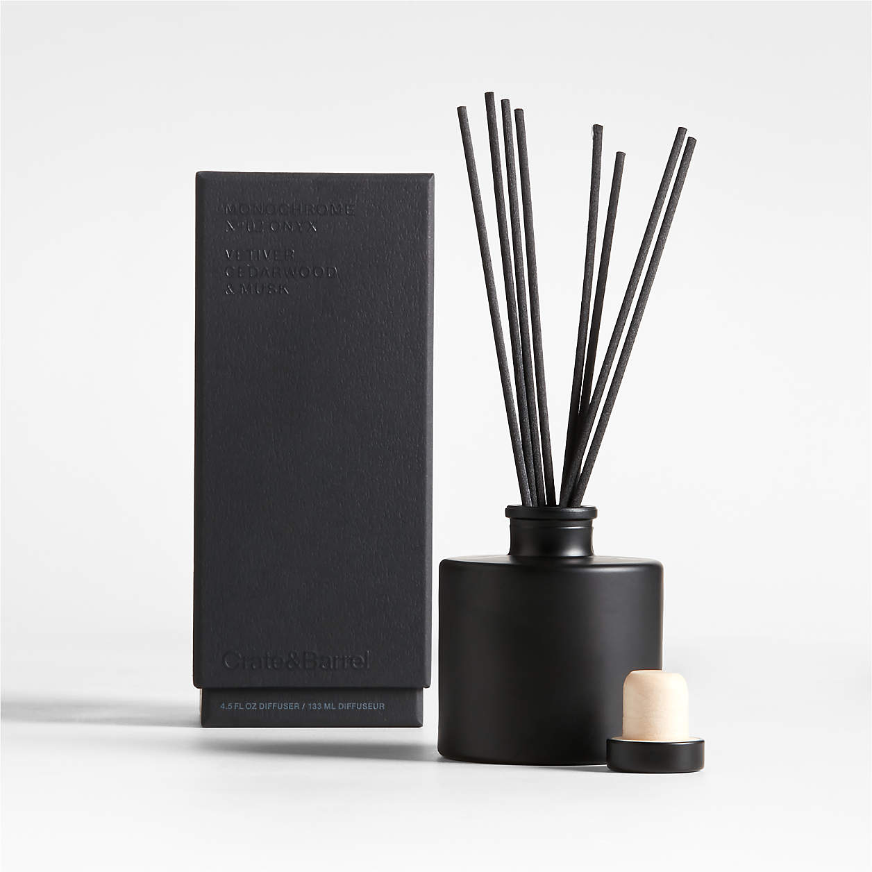 Monochrome No. 02 Onyx Reed Diffuser - Vetiver, Cedarwood and Musk ...