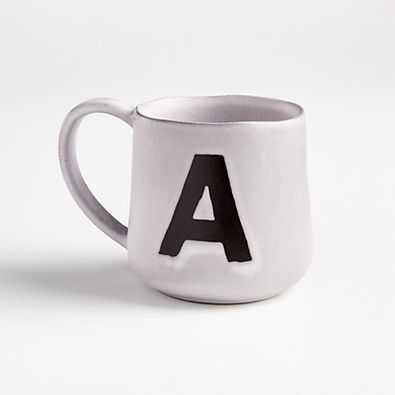 View "A" Monogrammed Mug details