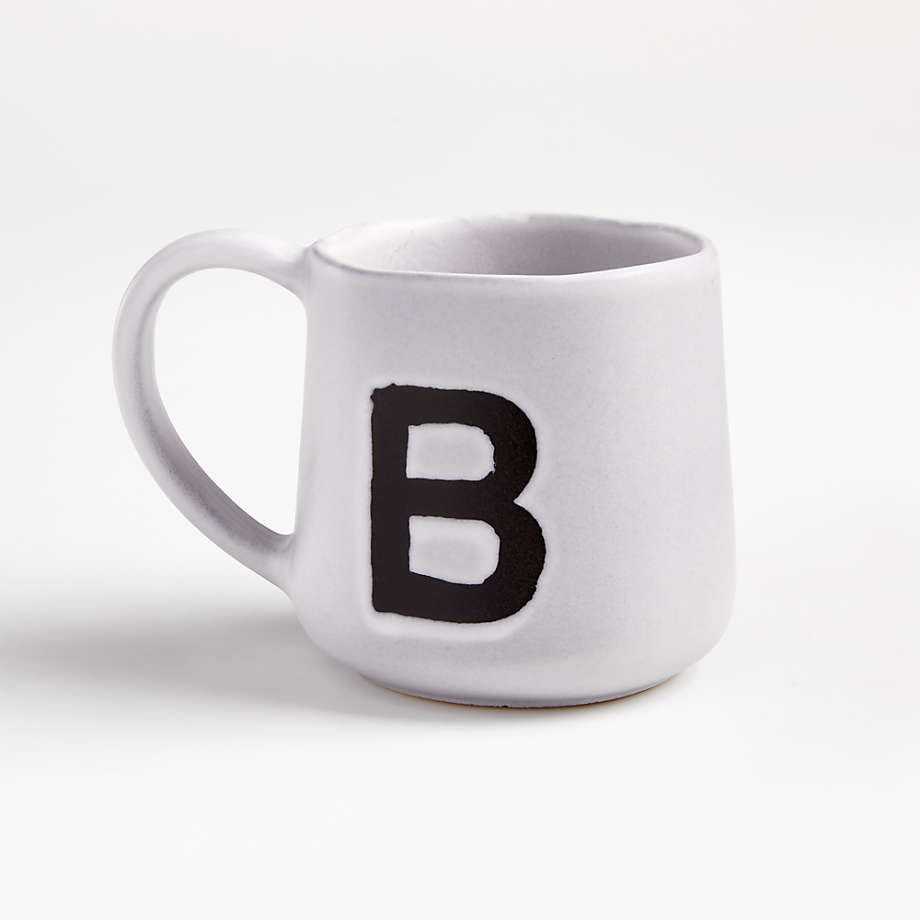 "B" Monogrammed Mug + Reviews | Crate & Barrel