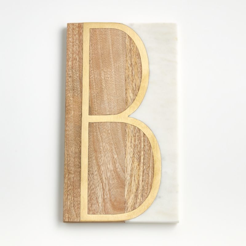 "B" Monogrammed Serving Board