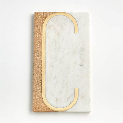 View "C" Monogrammed Serving Board details