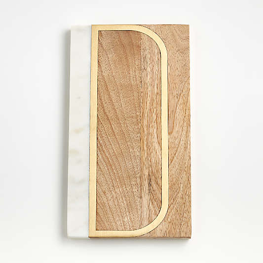 "D" Monogrammed Serving Board