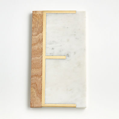View "E" Monogrammed Serving Board details