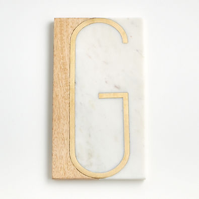 View "G" Monogrammed Serving Board details