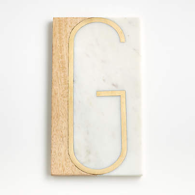 "G" Monogrammed Serving Board