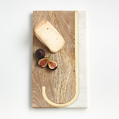 View "J" Monogrammed Serving Board details