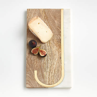 "J" Monogrammed Serving Board