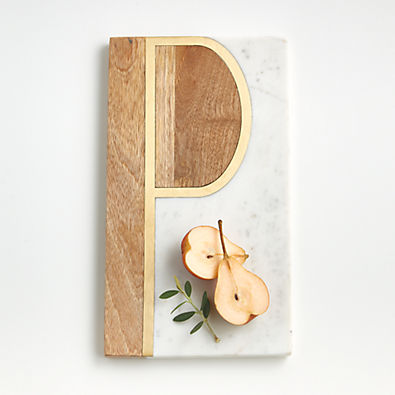 View "P" Monogrammed Serving Board details