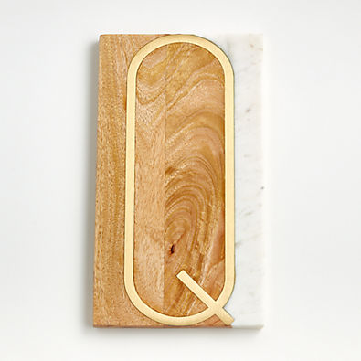 View "Q" Monogrammed Serving Board details