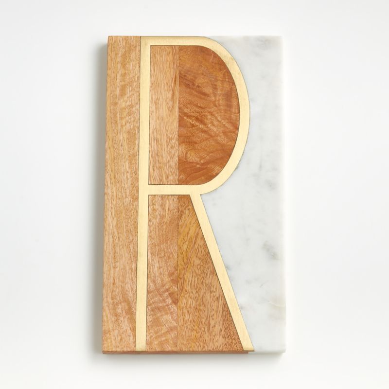 "R" Monogrammed Serving Board