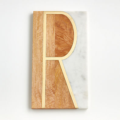 View "R" Monogrammed Serving Board details