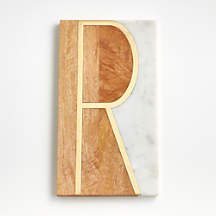 "R" Monogrammed Serving Board Crate & Barrel