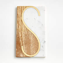 "J" Monogrammed Serving Board + Reviews | Crate & Barrel