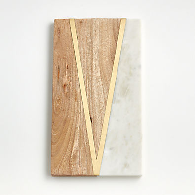 View "V" Monogrammed Serving Board details