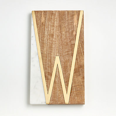 View "W" Monogrammed Serving Board details