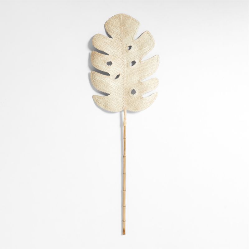 Faux Monstera Rattan Leaf