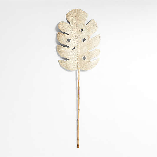 Faux Monstera Rattan Leaf