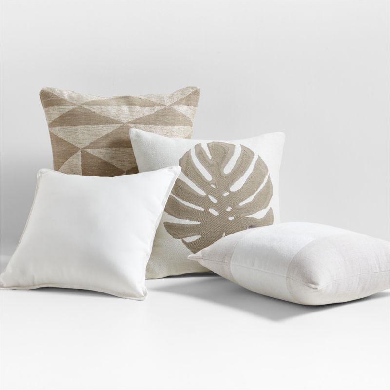 Sunbrella ® White Sand 20"x20" Outdoor Pillow - image 6 of 12