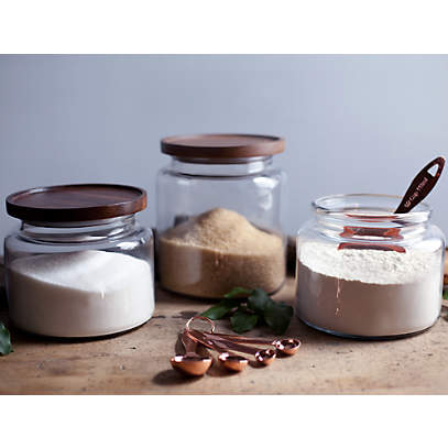 Montana Acacia and Glass Jars