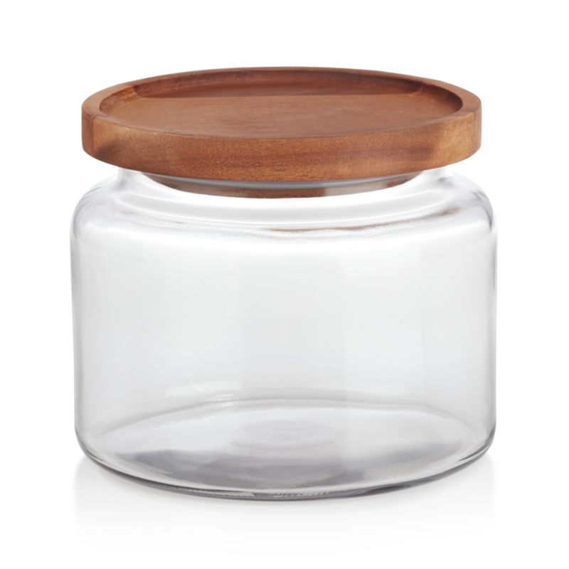 Montana 48-Oz. Small Acacia and Glass Jar