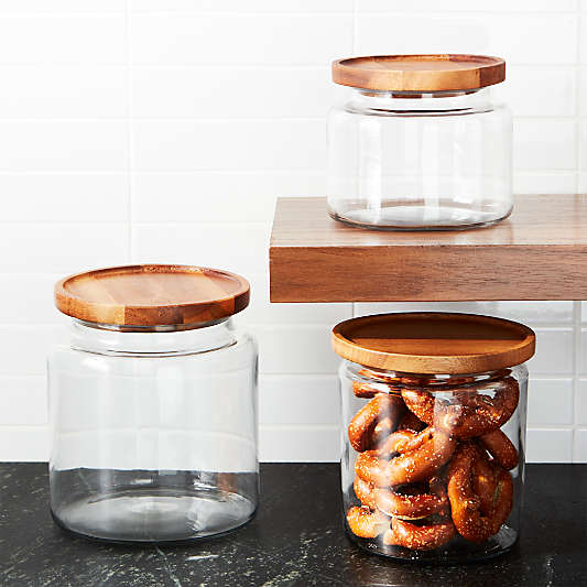 Montana Acacia and Glass Jars