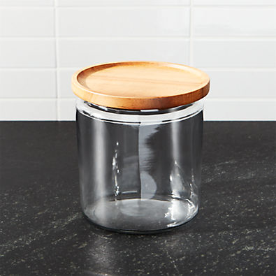 View Montana 64-Oz. Medium Glass Jar with Acacia Lid details