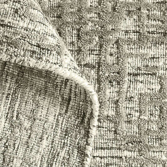 Montauban Wool Blend Handwoven Grey Rug 12"x18" Swatch