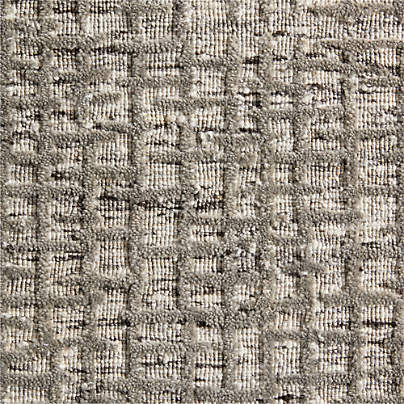 Montauban Wool-Blend Grid Grey Area Rug 8'x10'