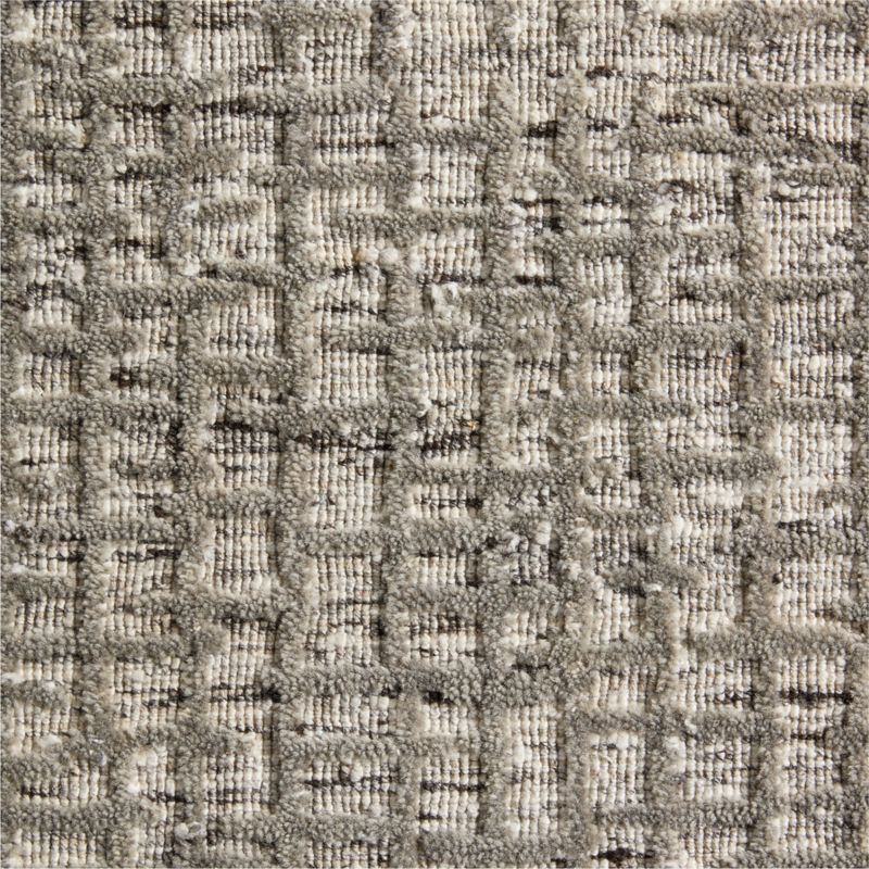 Agen Wool Grid Caramel Brown Area Rug 10'x14'