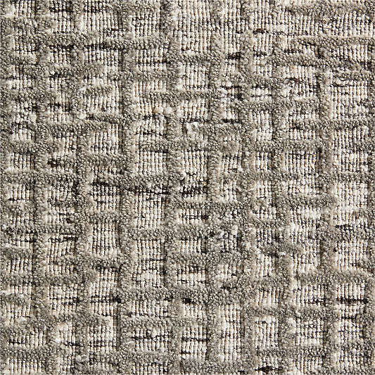 Montauban Wool Blend Handwoven Grey Handwoven Area Rug