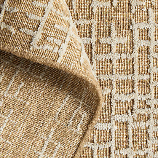 Montauban Wool Blend Handwoven Caramel Brown Area Rug 8'x10'