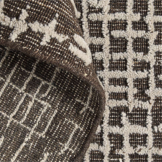 Montauban Wool Blend Handwoven Espresso Brown Area Rug 6'x9'