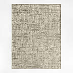 View Montauban Wool-Blend Grid White and Light Grey Area Rug 6'x9' - image 1 of 6