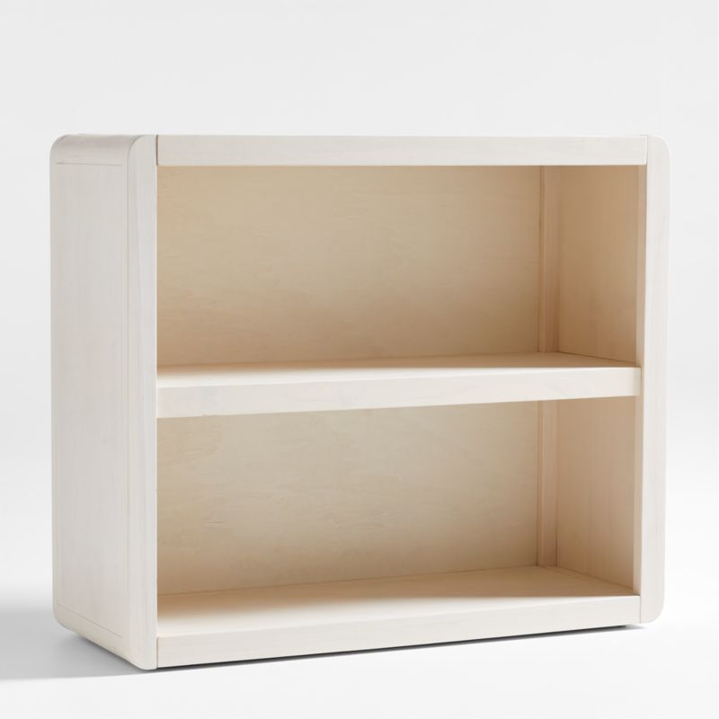 Montauk White Wood 2-Shelf Bookcase by Leanne Ford