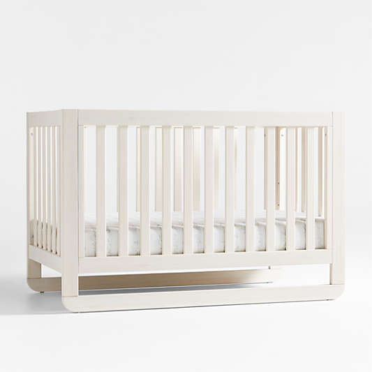 Montauk White Wood Convertible Baby Crib by Leanne Ford