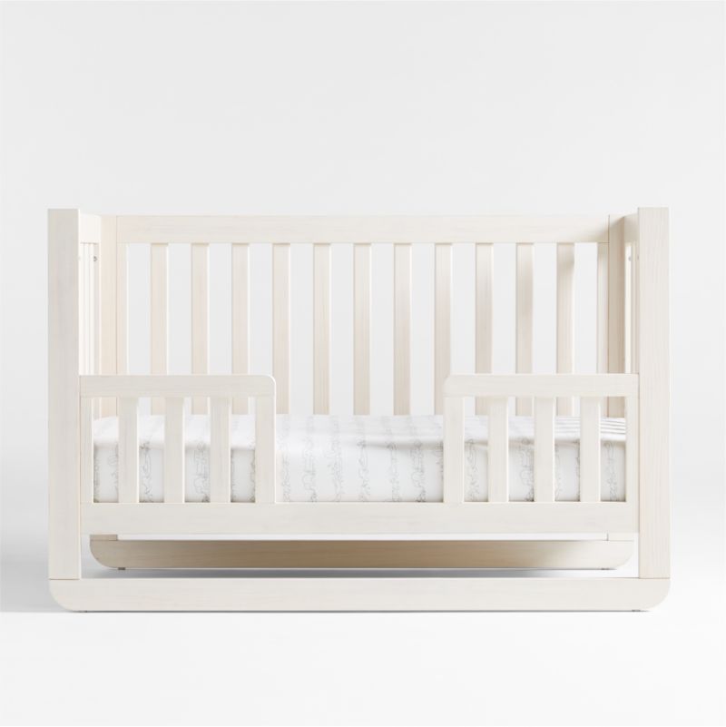 Montauk White Wood Convertible Baby Crib with Toddler Bed Rail by Leanne Ford