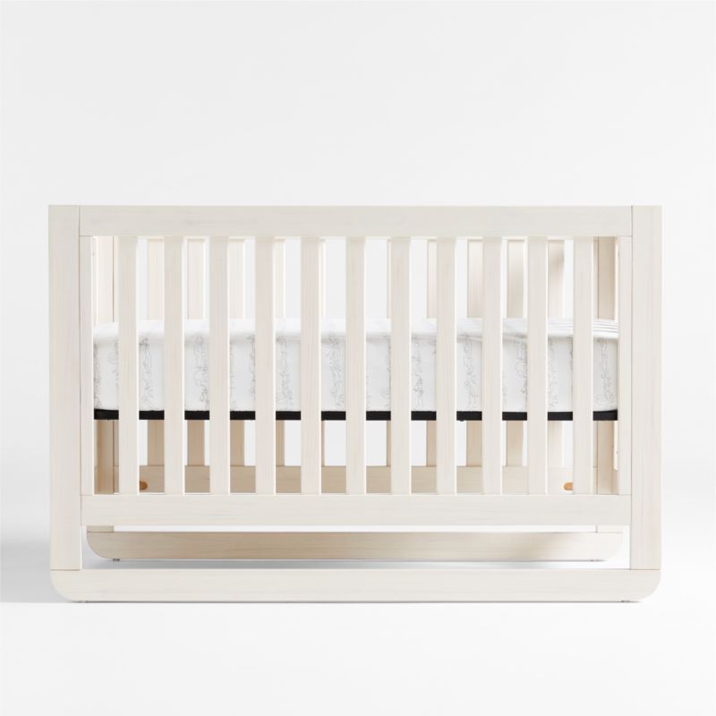 Montauk White Wood Convertible Baby Crib with Toddler Bed Rail by Leanne Ford