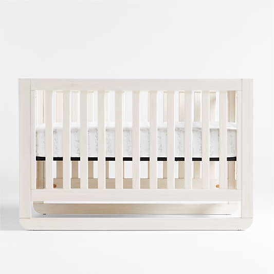 Montauk White Wood Convertible Baby Crib by Leanne Ford