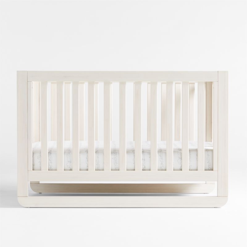 Montauk White Wood Convertible Baby Crib with Toddler Bed Rail by Leanne Ford