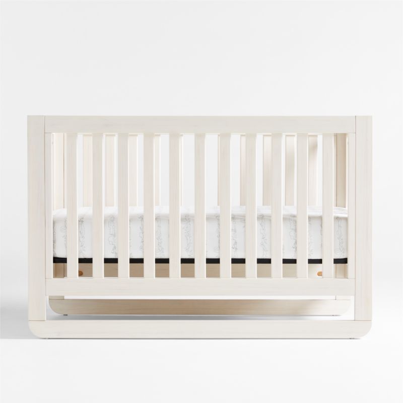 Montauk White Wood Convertible Baby Crib with Toddler Bed Rail by Leanne Ford