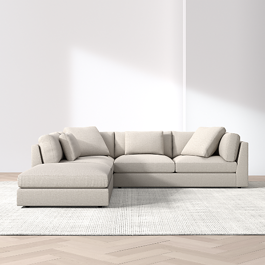Monterey Modular 3-Piece L-Shaped Sectional Sofa with Ottoman