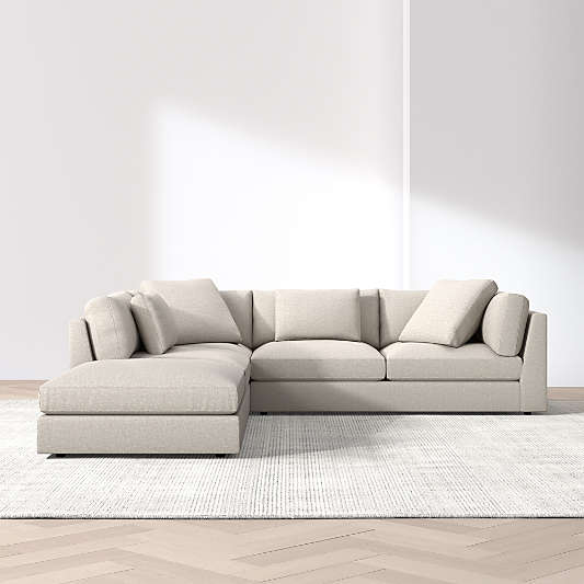 Monterey Modular 3-Piece L-Shaped Sectional Sofa with Ottoman