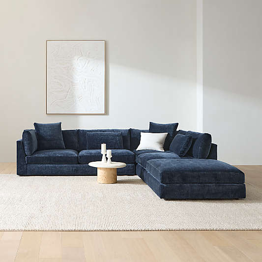 Monterey Modular 3-Piece L-Shaped Sectional Sofa with Ottoman