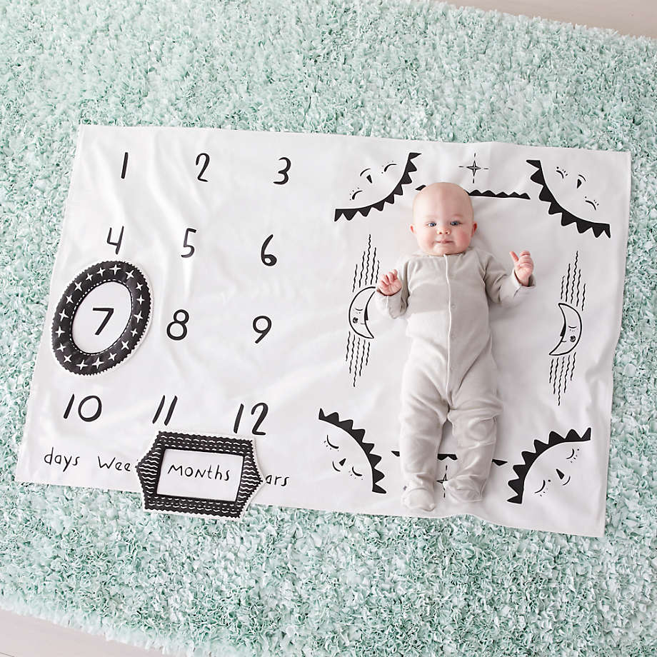 Infat Trottie Baby Infants Milestone Blanket Mat Photography Prop Monthly Growth 