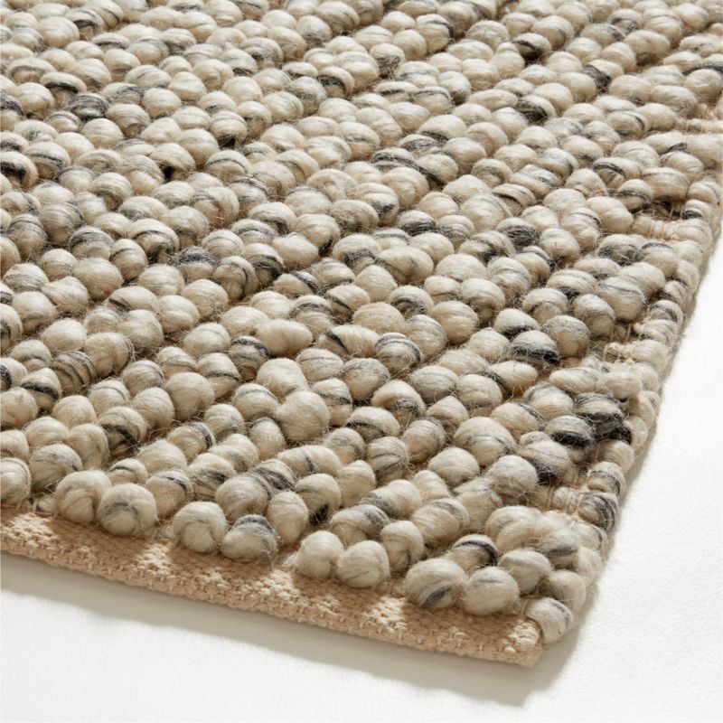 Montreal Wool HandTufted Cream White Rug Swatch 12"x18" Crate