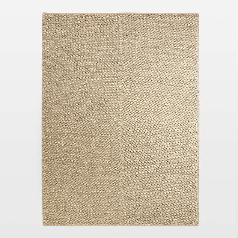 Sand Patterned Rug Montreal Wool Hand-Tufted Sand Brown Area Rug 8'x10' | Crate & Barrel