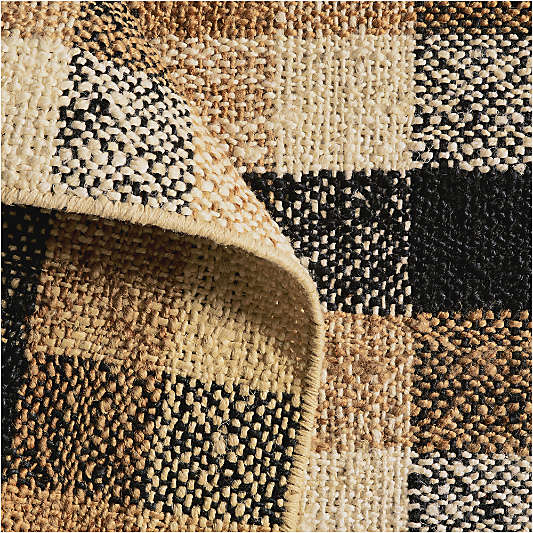 Montreaux Jute Black Handwoven Rug Swatch 12"x18"