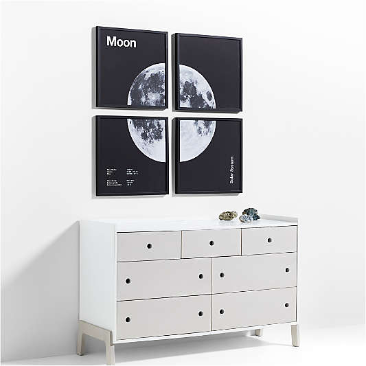 Moon 4-Piece Framed Wall Art Print