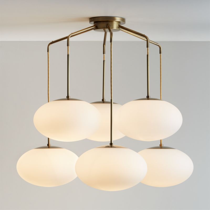 CH-JLLB+ Elegant 6-Arm Brass Chandelier