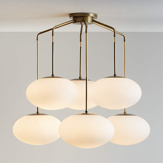 Etienne Glass Chandelier Light + Reviews | Crate & Barrel